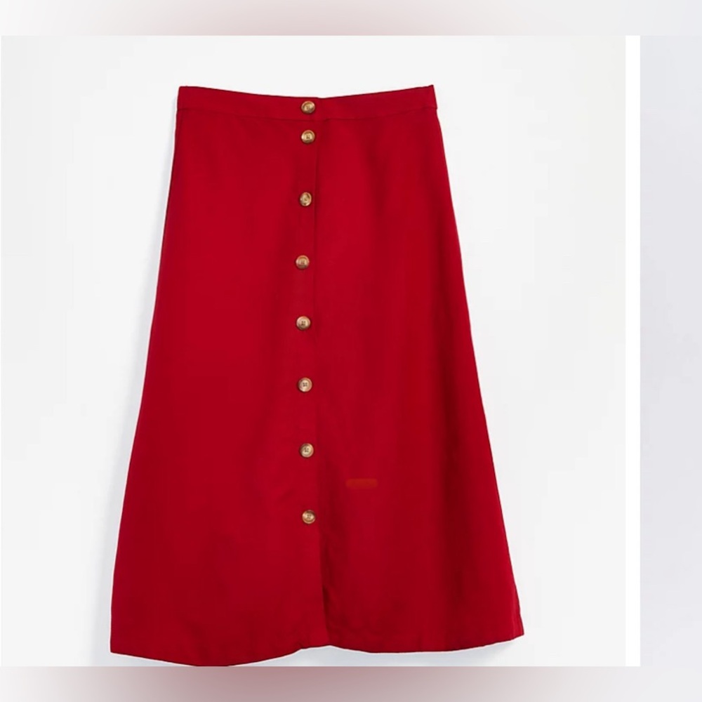 Line Blend Button front midi skirt